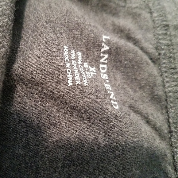 Lands End Stretch XL Gray Leggings W/ Wide Waist Band 18-20 - Picture 4 of 12